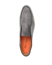 Мужские серые замшевые ботинки челси от Santoni