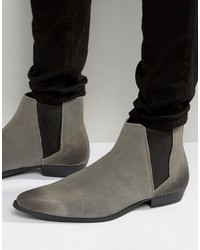 Мужские серые замшевые ботинки челси от Asos
