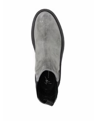 Мужские серые замшевые ботинки челси от Giuseppe Zanotti