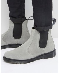 Мужские серые замшевые ботинки челси от Dr. Martens