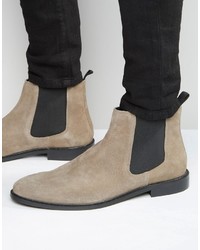 Мужские серые замшевые ботинки челси от Dune