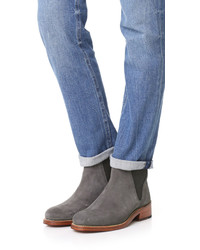 Женские серые замшевые ботинки челси от Grenson