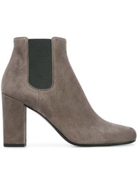 Женские серые замшевые ботинки челси от Saint Laurent