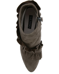 Женские серые замшевые ботинки от Senso