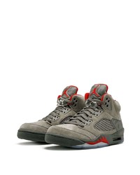 Мужские серые замшевые высокие кеды от Jordan