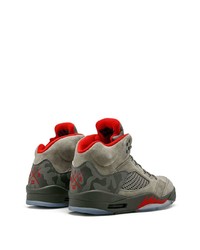 Мужские серые замшевые высокие кеды от Jordan