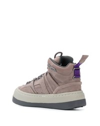 Мужские серые замшевые высокие кеды от Eytys