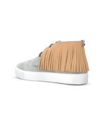 Мужские серые замшевые высокие кеды от Swear