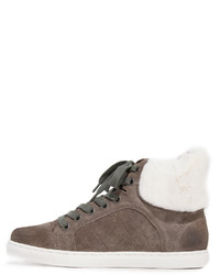 Женские серые замшевые высокие кеды от Splendid