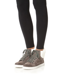 Женские серые замшевые высокие кеды от Splendid