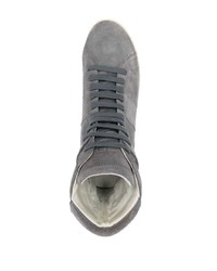 Мужские серые замшевые высокие кеды от Givenchy