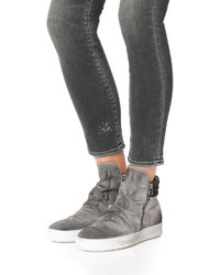 Женские серые замшевые высокие кеды от Free People