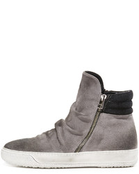 Женские серые замшевые высокие кеды от Free People