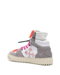 Мужские серые замшевые высокие кеды от Off-White