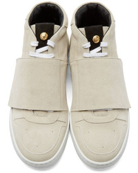 Мужские серые замшевые кеды от Palm Angels