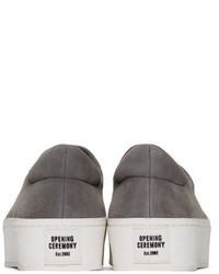 Женские серые замшевые кеды от Opening Ceremony