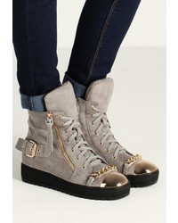 Женские серые замшевые кеды от LOST INK