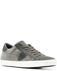 Мужские серые замшевые кеды от Philippe Model