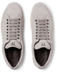 Мужские серые замшевые кеды от Tom Ford