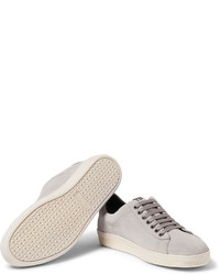 Мужские серые замшевые кеды от Tom Ford