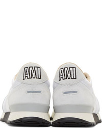 Мужские серые замшевые кроссовки от Ami