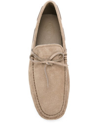 Мужские серые замшевые лоферы от Tod's