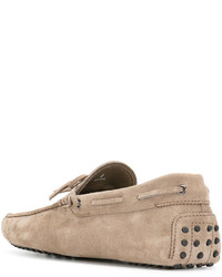 Мужские серые замшевые лоферы от Tod's