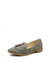 Женские серые замшевые лоферы от Catisa