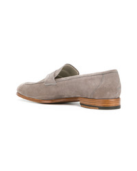 Мужские серые замшевые лоферы от Kiton