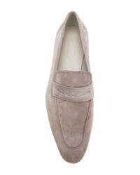 Мужские серые замшевые лоферы от Kiton