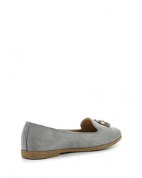 Женские серые замшевые лоферы от Coura