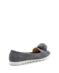 Женские серые замшевые лоферы от Guapissima