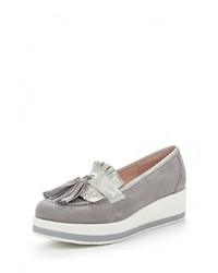 Женские серые замшевые лоферы от Oxigeno