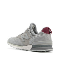 Мужские серые замшевые низкие кеды от New Balance