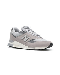 Мужские серые замшевые низкие кеды от New Balance