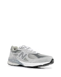 Мужские серые замшевые низкие кеды от New Balance