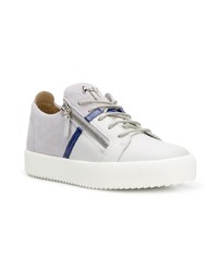 Мужские серые замшевые низкие кеды от Giuseppe Zanotti Design