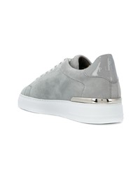 Мужские серые замшевые низкие кеды от Philipp Plein