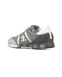 Мужские серые замшевые низкие кеды от Premiata