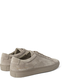 Мужские серые замшевые низкие кеды от Common Projects
