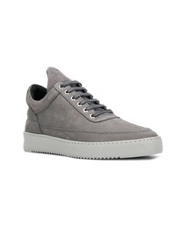 Мужские серые замшевые низкие кеды от Filling Pieces