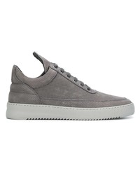 Мужские серые замшевые низкие кеды от Filling Pieces