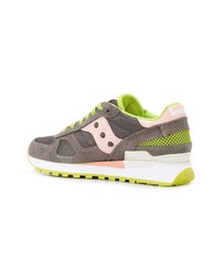 Женские серые замшевые низкие кеды от Saucony