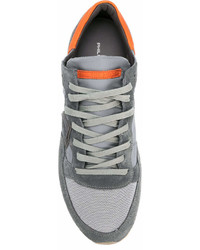 Мужские серые замшевые низкие кеды от Philippe Model