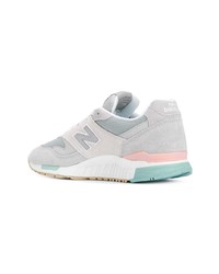 Женские серые замшевые низкие кеды от New Balance