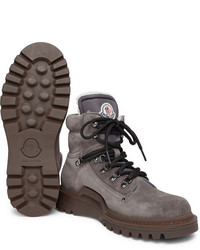 Мужские серые замшевые повседневные ботинки от Moncler