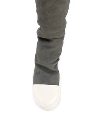 Серые замшевые полусапоги от Rick Owens