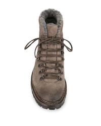 Мужские серые замшевые рабочие ботинки от Officine Creative