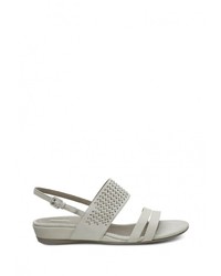 Серые замшевые сандалии на плоской подошве от Ecco