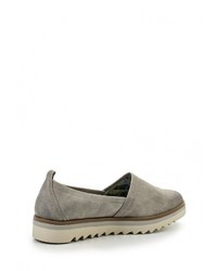 Женские серые замшевые слипоны от Marco Tozzi